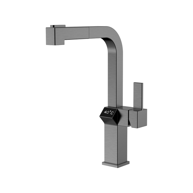 Single Handle Digital Display temperature control Modern Kitchen Facuets 