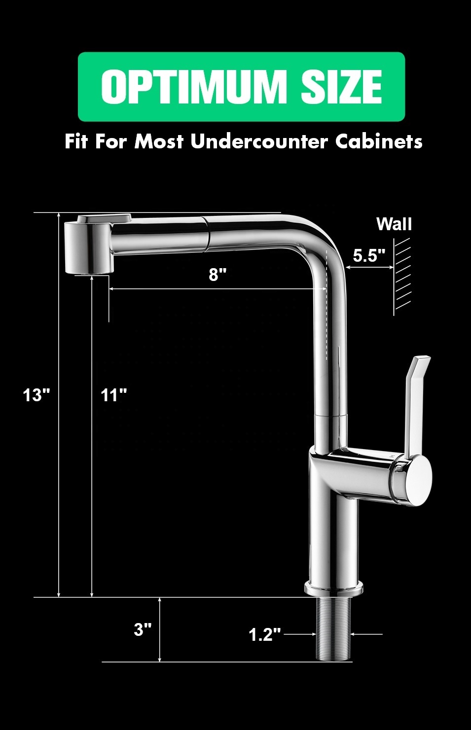Hot Selling Steel Faucets Kaiping Kitchen Taps Sink Faucet Fashion Pull Kitchen Faucet