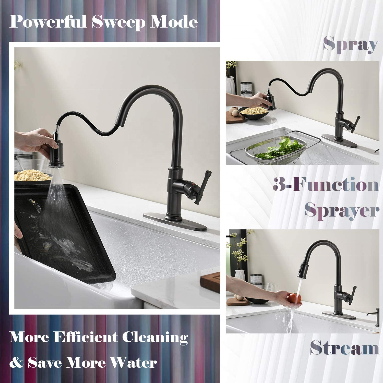 Gun Kitchen Faucet Pull-Down Kitchen Faucet Kitchen Sink Faucet Bottle Washer
