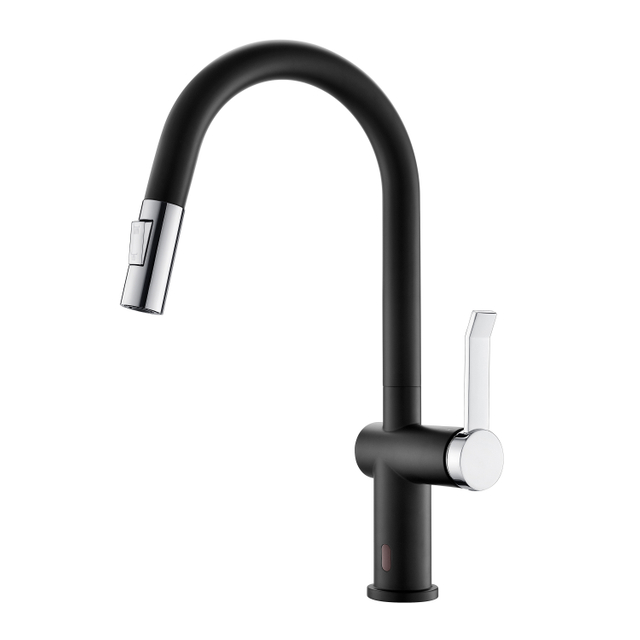 Touchless Kitchen Faucet Black And Chrome Pull Down Kitchen Faucet