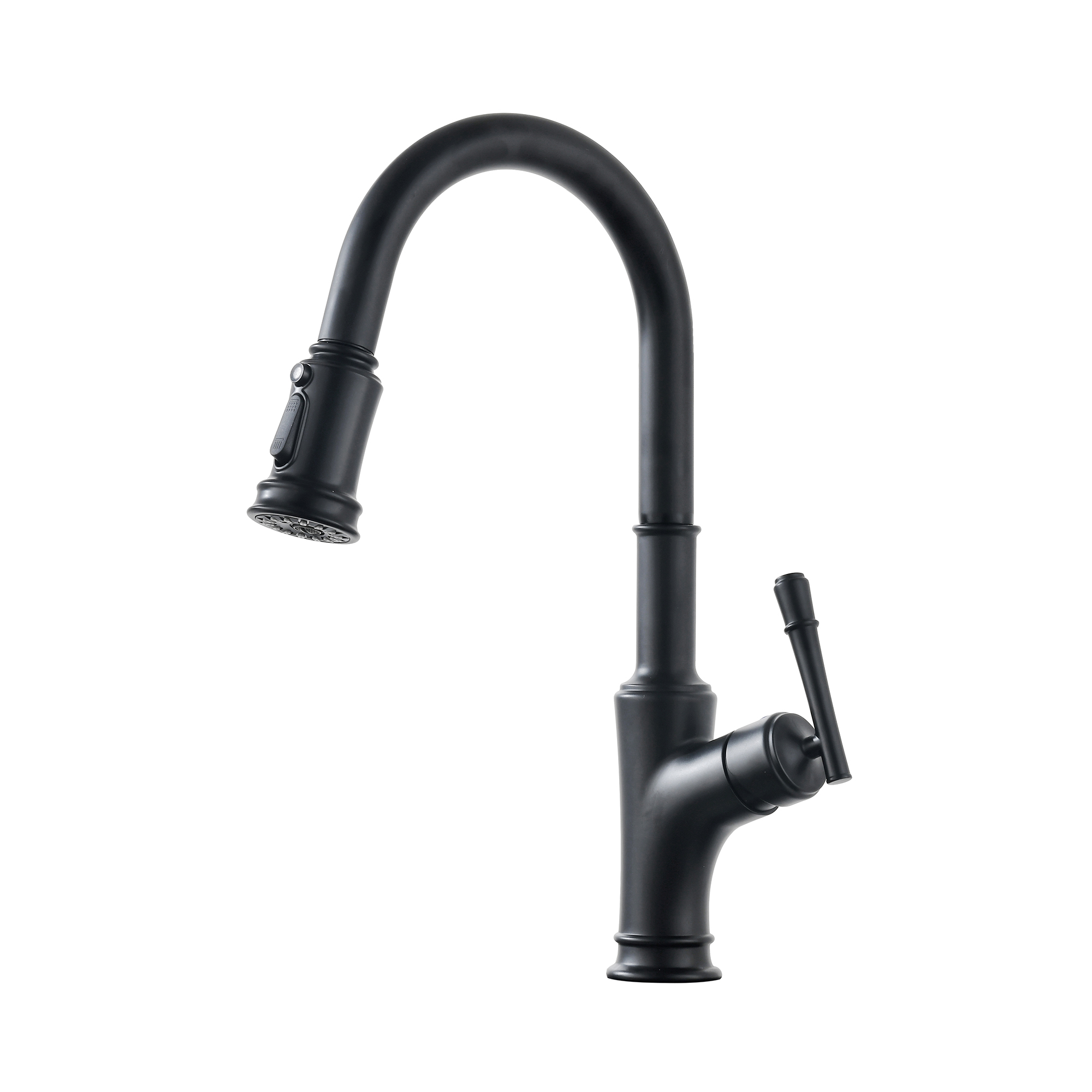 cUPC Matte Black Pull Down Traditional Kitchen Faucet 