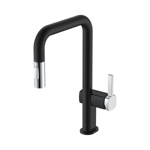 Lasted Design Single Hole Pull Down Black Kitchen Faucet