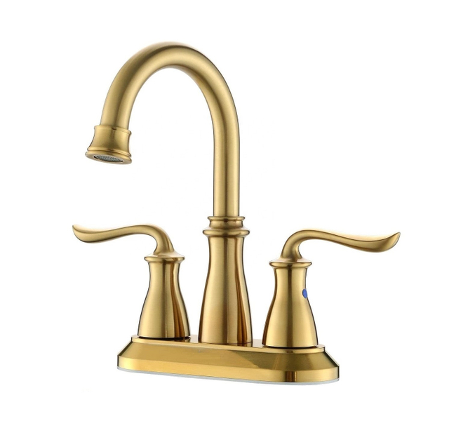 Luxury Gold Bathroom Wash 3 Hole Faucets Mixers Taps Faucet For Bathroom Sink Basin Water Faucet Mixer