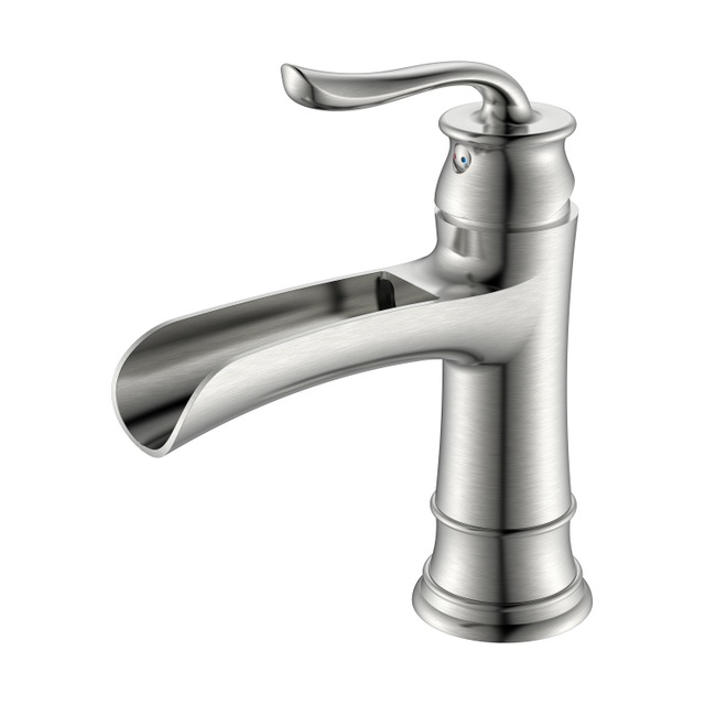 Brushed Nickel Antique Single Hole Bathroom Faucet