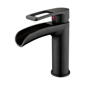 Antique Brass Black Single Hole Bathroom Faucet