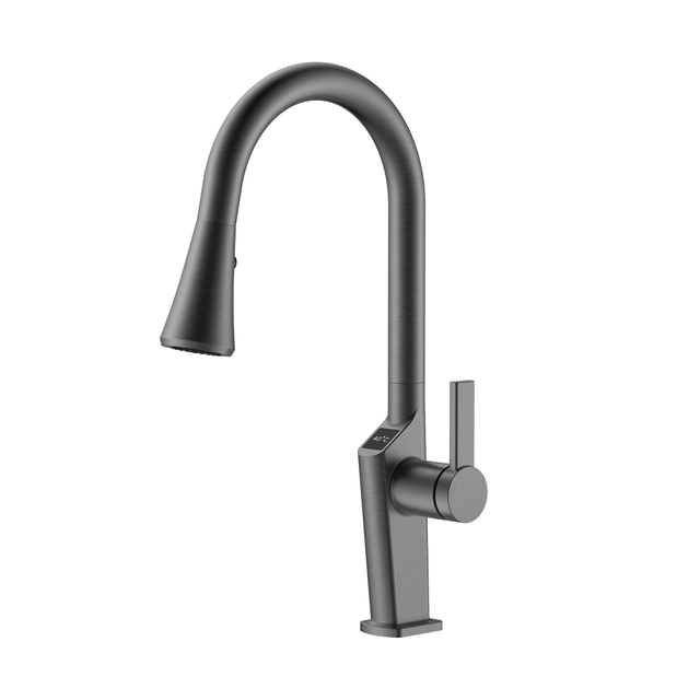 Hot sale Hydroelectric Temperature Display Kitchen Faucets Black Kitchen Faucets in Gun Metal