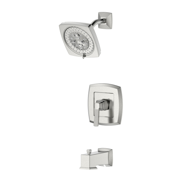 Square Bath And Shower Faucet Brushed Nickel Shower Faucet