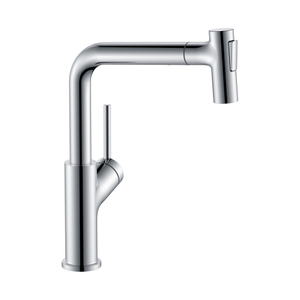 European Style Single Handle Pull Out Chrome Modern Kitchen Faucets