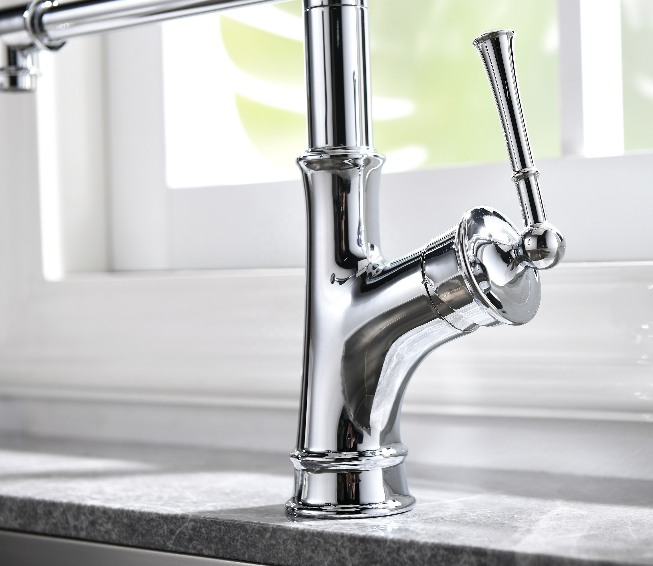 American Kitchen Faucet 360 Adjustable Flexible Kitchen Faucet Spring Pull Down Spray Kitchen Faucet