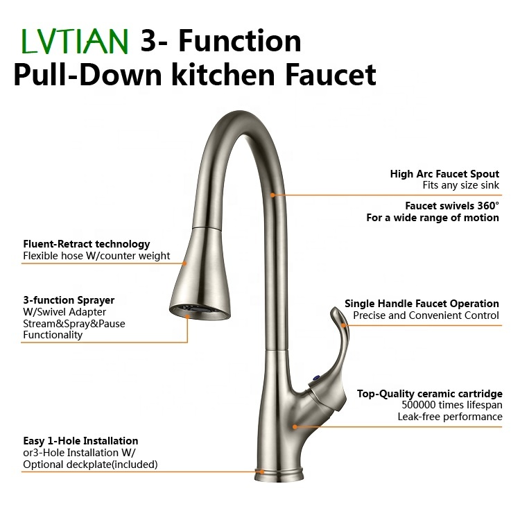 Cupc Faucets Water Filter Faucet Stainless Steel Kitchen Faucet Tap