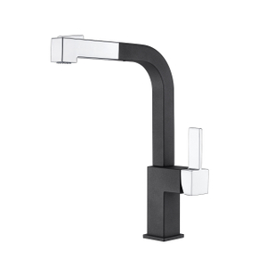 Square Kitchen Faucet Metallic Gray Modern Kitchen Faucet Pullout