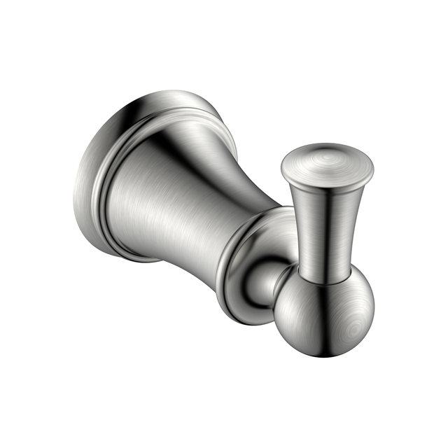 Contemporary Style Towel Robe Hook In Brushed Nickle