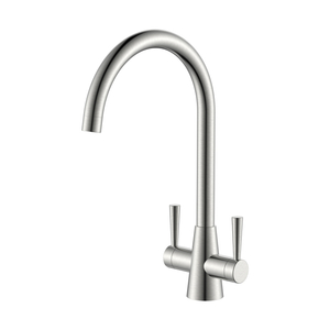 Cone-shaped Two Handle Kitchen Faucet Nickel Kitchen Faucet